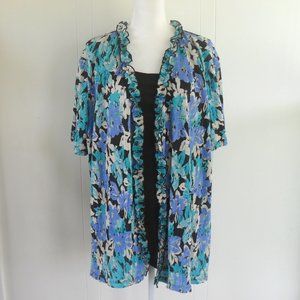 💚 3/$15 Sag Harbor Fortuni Baja Blue Blouse Cami